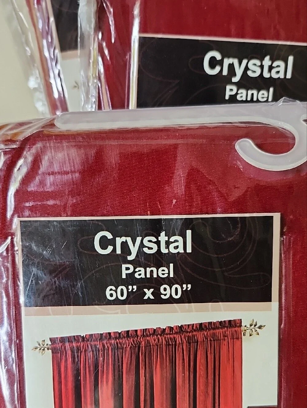 Red Curtain Panel - Home Accents
